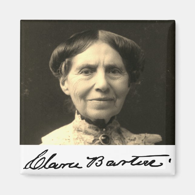 Imán Retrato de Clara Barton (Frente)