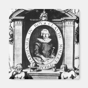 Imán Retrato de Claude Mollet, frontispiece a 'Theatr