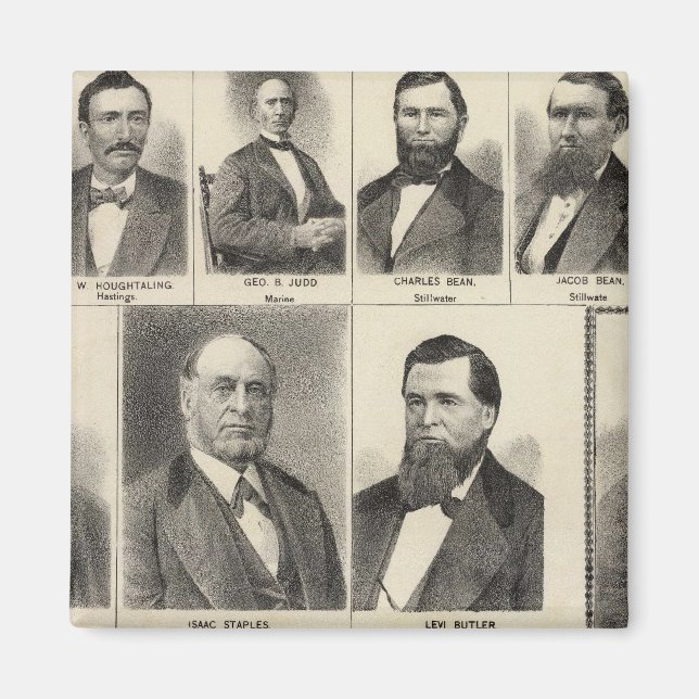 Imán Retrato de comerciantes de madera, Minnesota (Frente)