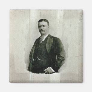 Imán Retrato de coronel Theodore Roosevelt (litho)