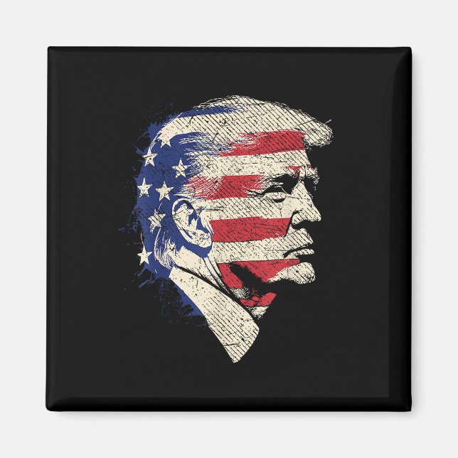Imán Retrato de Donald Trump (Frente)