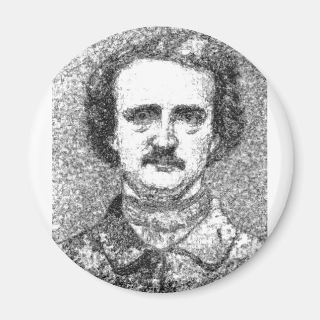 Imán Retrato de Edgar Allan Poe (Frente)