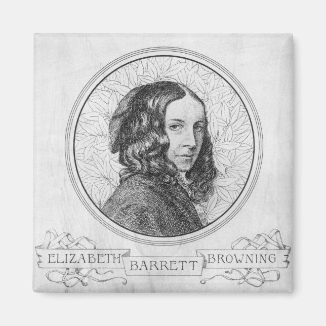Imán Retrato de Elizabeth Barrett Browning (Frente)