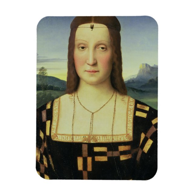 Imán Retrato de Elizabeth Gonzaga, c.1504 (petróleo en  (Vertical)