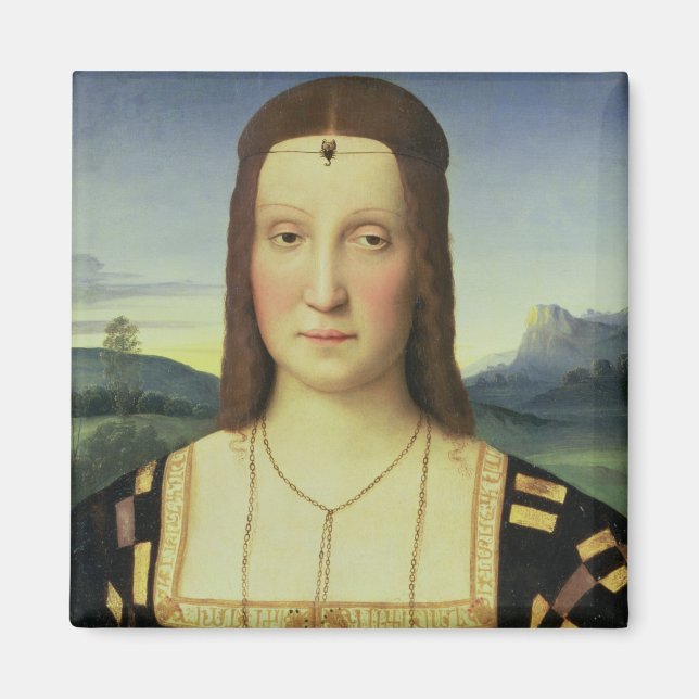 Imán Retrato de Elizabeth Gonzaga, c.1504 (petróleo en  (Frente)