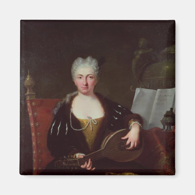 Imán Retrato de Faustina Bordoni, cantante de Handel (Frente)