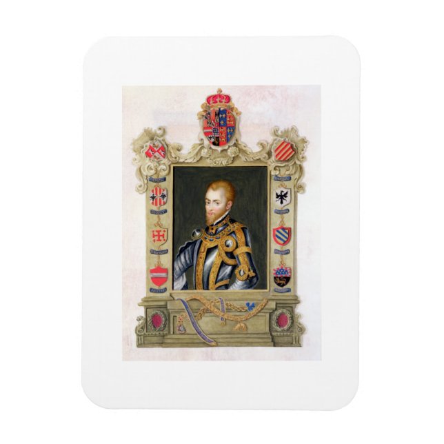 Imán Retrato de Felipe II Rey de España (1527-98) de (Vertical)