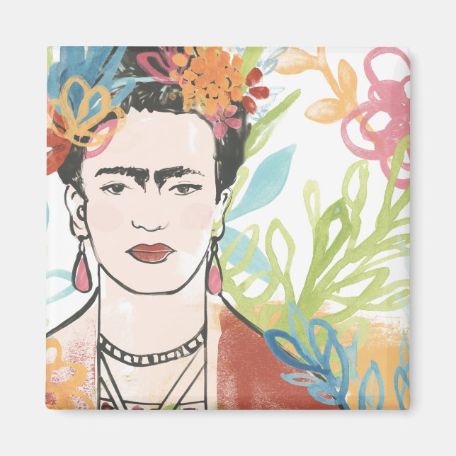 Imán Retrato de Frida Kahlo (Frente)