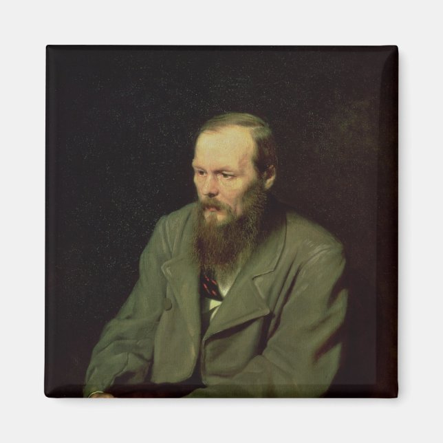 Imán Retrato de Fyodor Dostoyevsky 1872 (Frente)