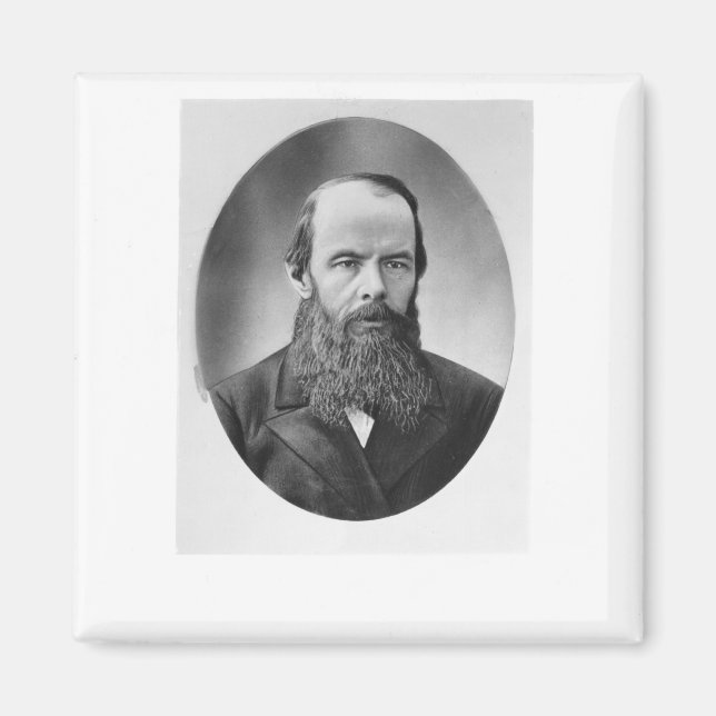 Imán Retrato de Fyodor Mikhailovich Dostoyevsky (Frente)