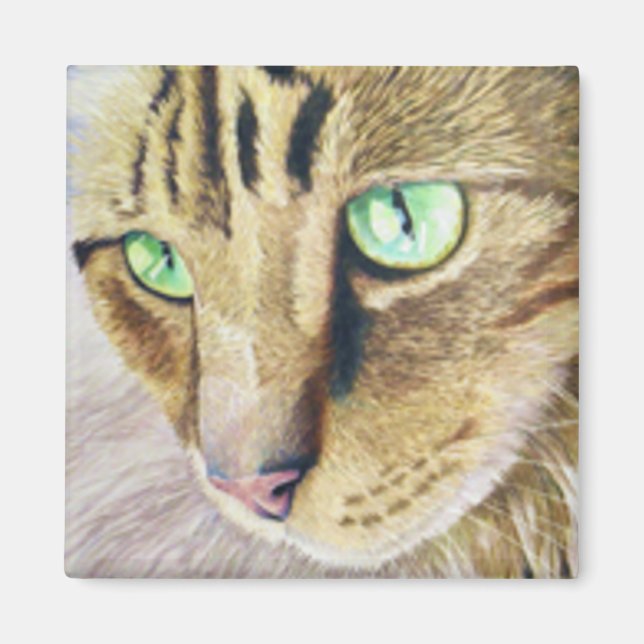 Imán Retrato de gato (Frente)