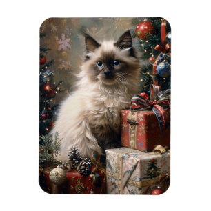 Imán Retrato de gato flexible de gatito balinés de Navi