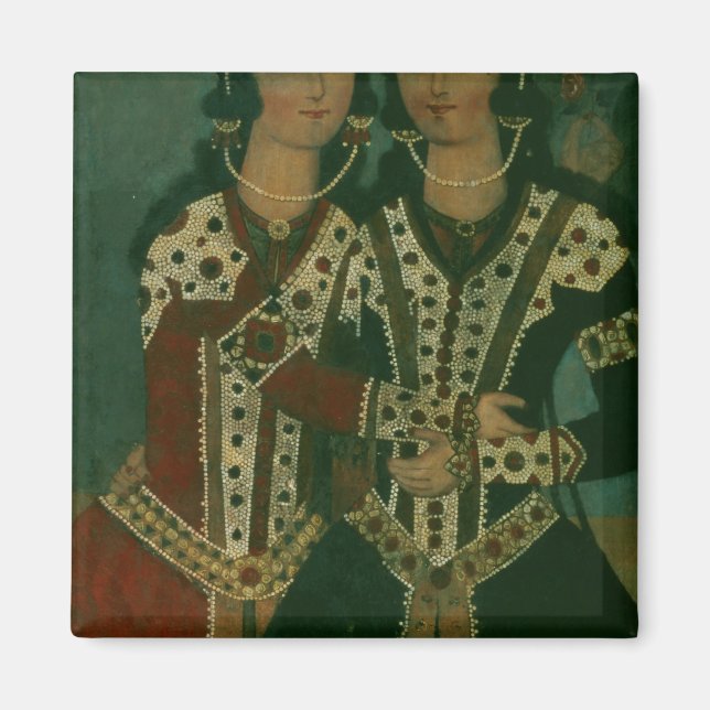 Imán Retrato de gemelos (Frente)