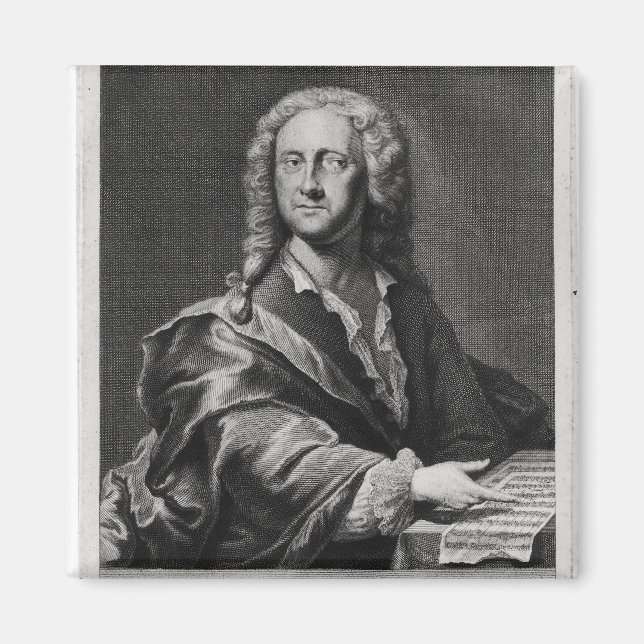 Imán Retrato de Georg Philipp Telemann (Frente)