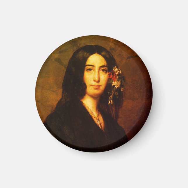 Imán Retrato de George Sand por Auguste Charpentier (Frente)