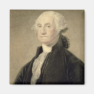 Imán Retrato de George Washington, grabado por
