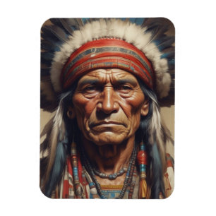 Imán Retrato de Geronimo Jefe de la India