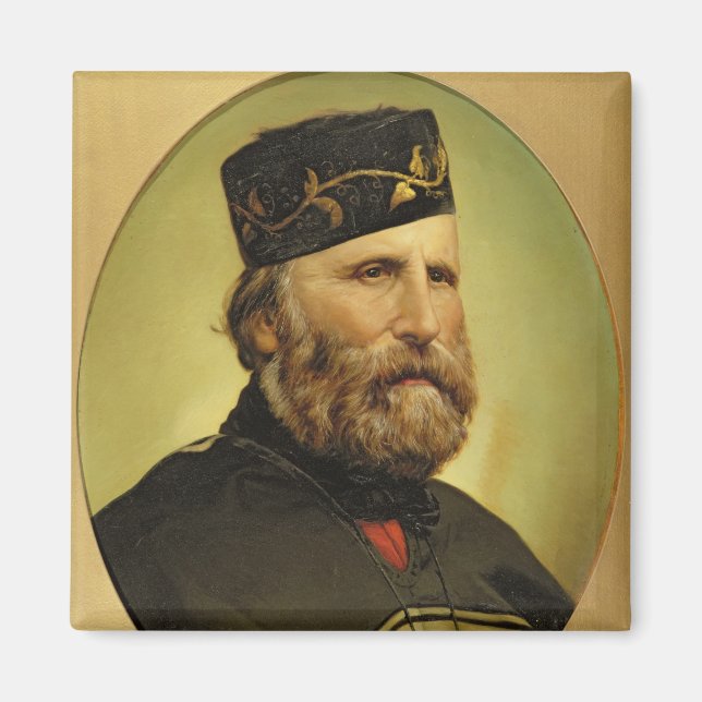Imán Retrato de Giuseppe Garibaldi (Frente)