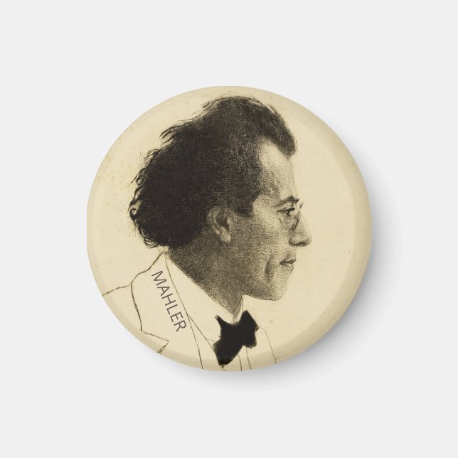 Imán Retrato de Gustav Mahler, 1902 (Frente)
