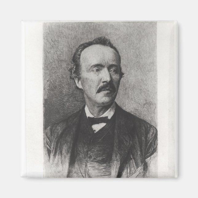 Imán Retrato de Heinrich Schliemann (Frente)