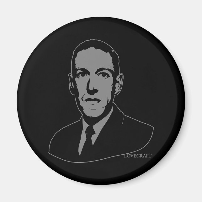 Imán Retrato de HP Lovecraft (Frente)