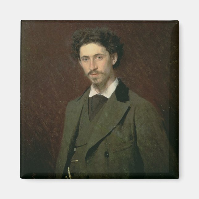Imán Retrato de Ilya Efimovich Repin, 1876 (Frente)