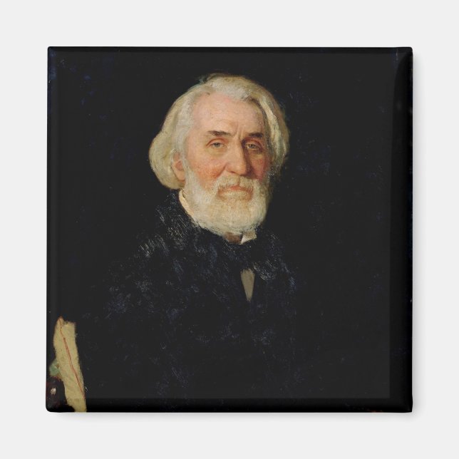 Imán Retrato de Ivan S. Turgenev, 1879 (Frente)