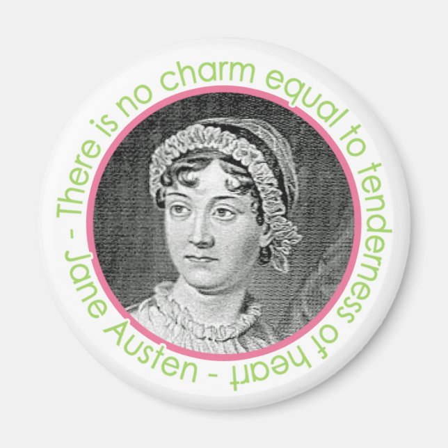 Imán Retrato De Jane Austen Con Cuota Magnet (Frente)