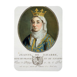 Imán Retrato de Jeanne de Navarra (1271-1304), 1788 (c