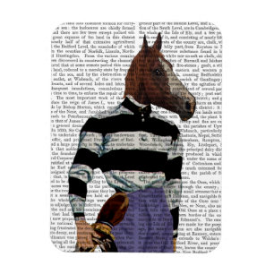 Imán Retrato de jockey sobre Carreras de caballo