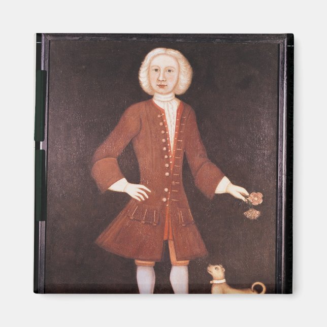 Imán Retrato de Jonathan Bentham, c.1725 (Frente)