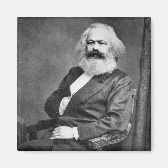 Imán Retrato de Karl Marx (Fundador del Marxismo) (Frente)