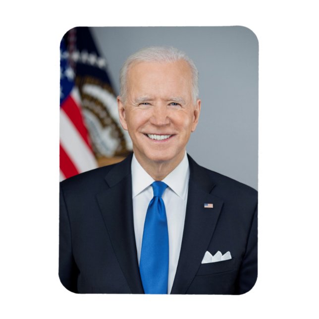 Imán Retrato de la Casa Blanca del presidente Joe Biden (Vertical)