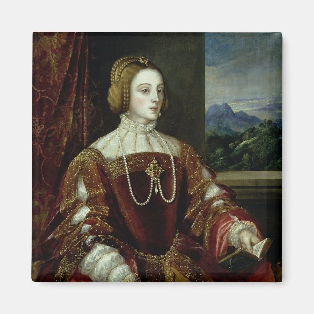 Imán Retrato de la Emperatriz Isabel de Portugal (Frente)