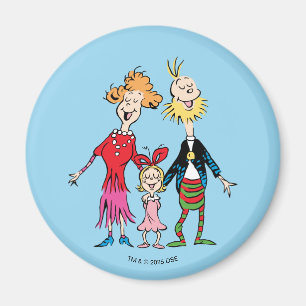 Imán Retrato de la familia de Cindy Lou Who