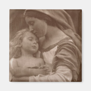 Imán Retrato de la madre y del niño (foto de la sepia)