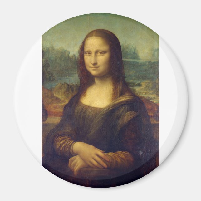 Imán Retrato de la Mona Lisa del Giocondo por Leonardo  (Frente)