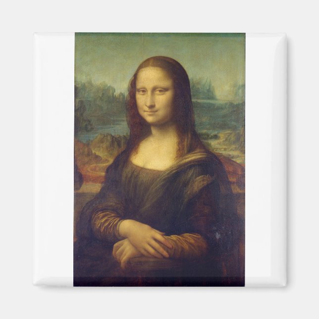 Imán Retrato de la Mona Lisa del Giocondo por Leonardo  (Frente)