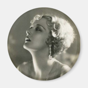 Imán Retrato de la mujer del vintage