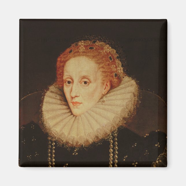 Imán Retrato de la Reina Isabel I (Frente)