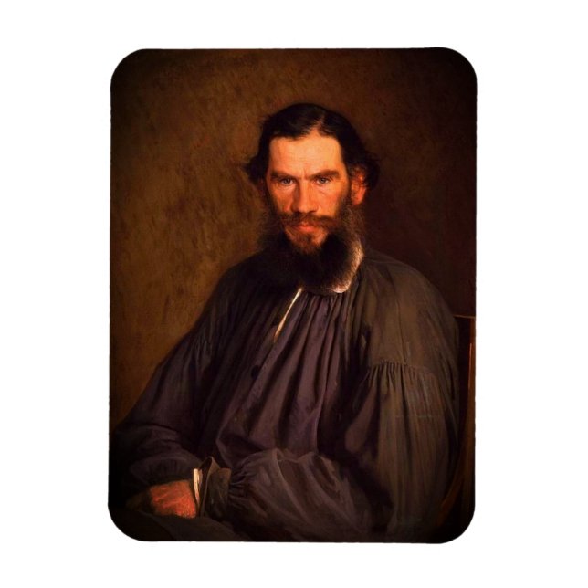 Imán Retrato de Leo Tolstoy (por Ivan Kramskoi, 1873) (Vertical)