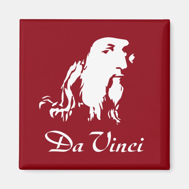 Imán Retrato de Leonardo Da Vinci (Frente)