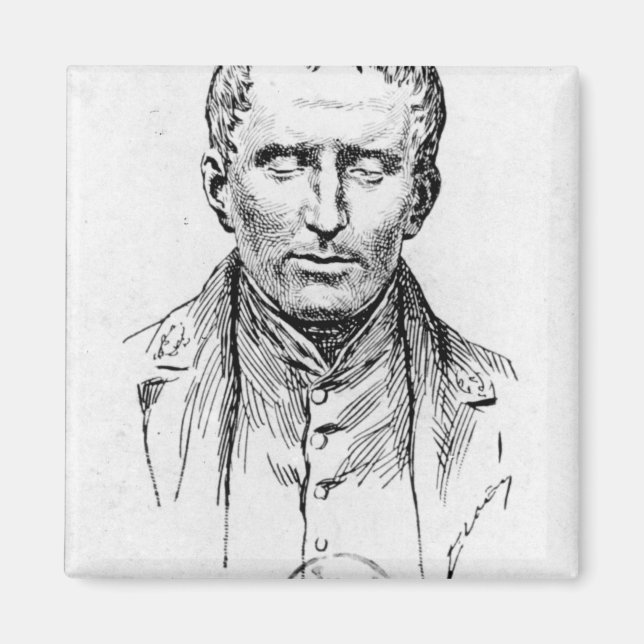 Imán Retrato de Louis Braille (Frente)