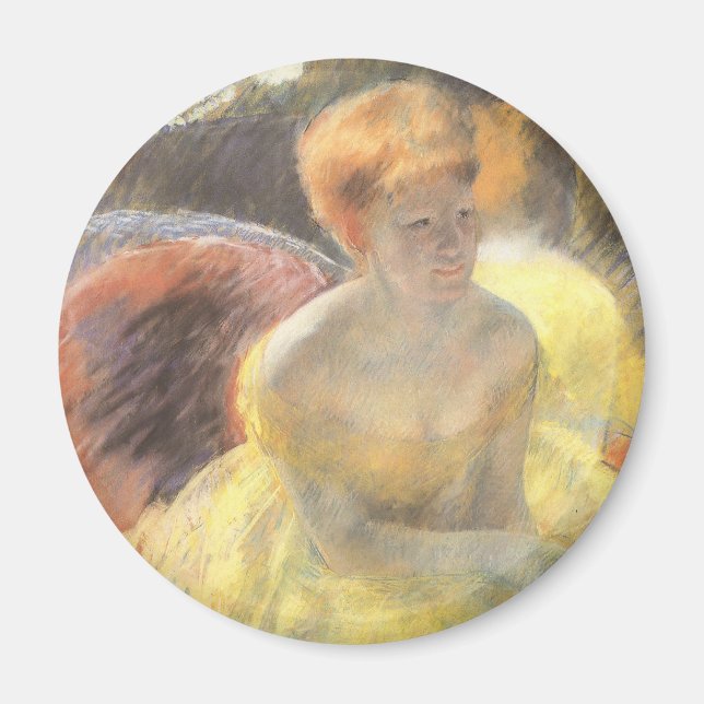 Imán Retrato de Lydia en la Ópera por Mary Cassatt (Frente)