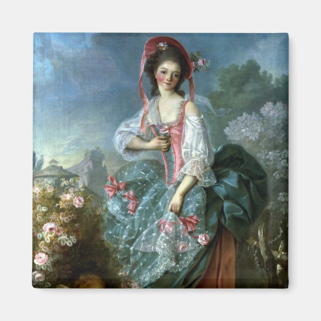 Imán Retrato de Mademoiselle Guimard como Terpsichore,  (Frente)