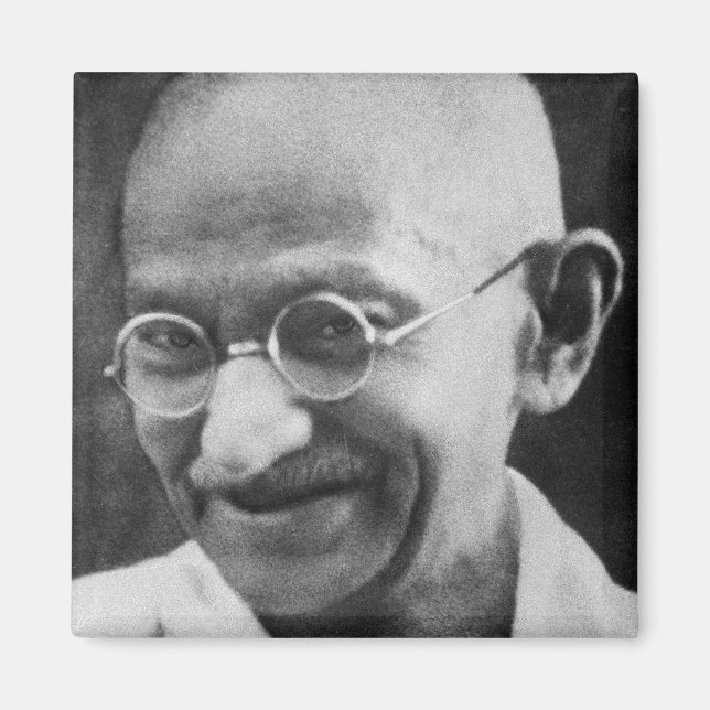 Imán Retrato de Mahatma Ghandi (Frente)