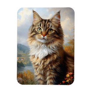 Imán Retrato de Maine Coon Kitten Flexible