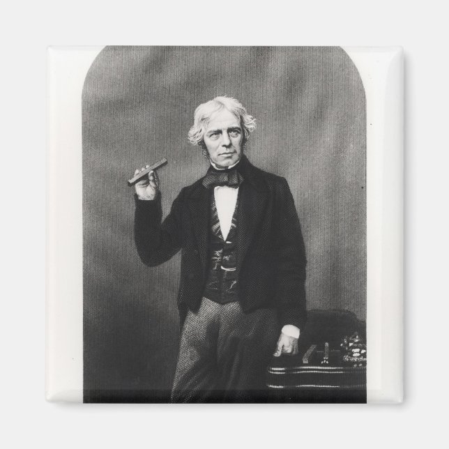 Imán Retrato de Michael Faraday (Frente)