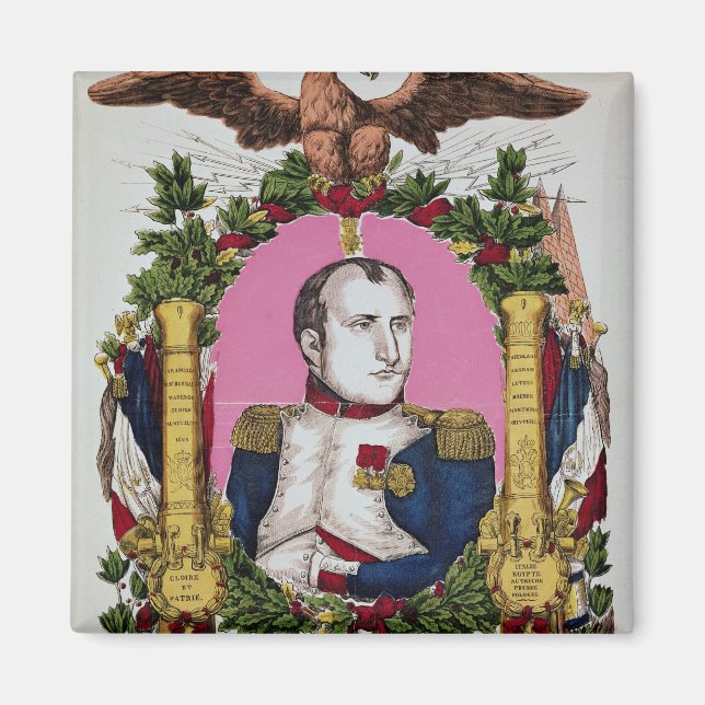 Imán Retrato de Napoleón I en la batalla de (Frente)