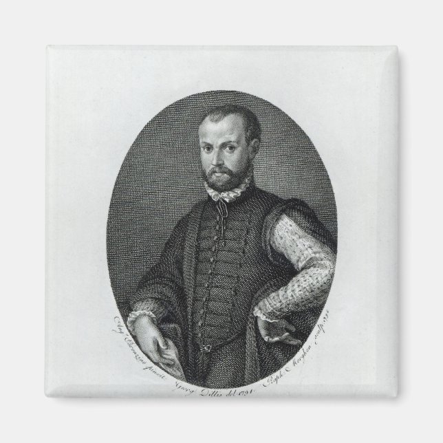 Imán Retrato de Nicolás Maquiavelo (Frente)